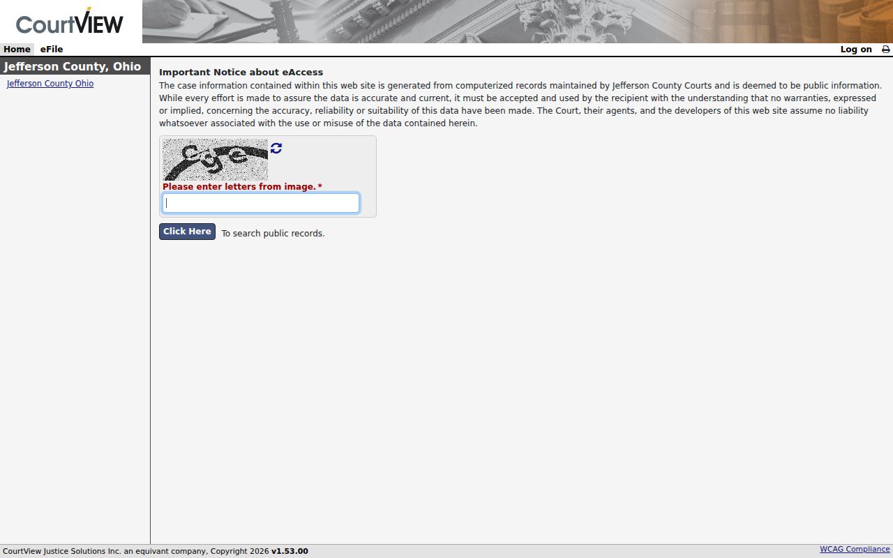 Jefferson County case search County Court eServices portal