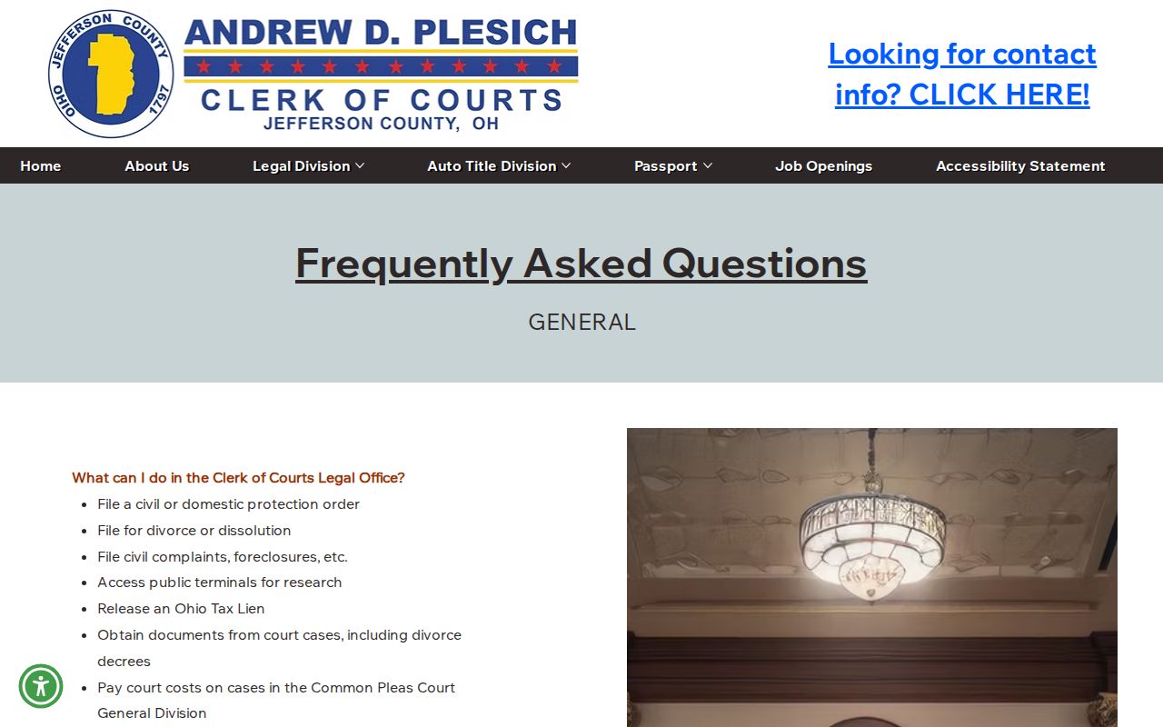 Jefferson County case search Clerk FAQ public research terminals