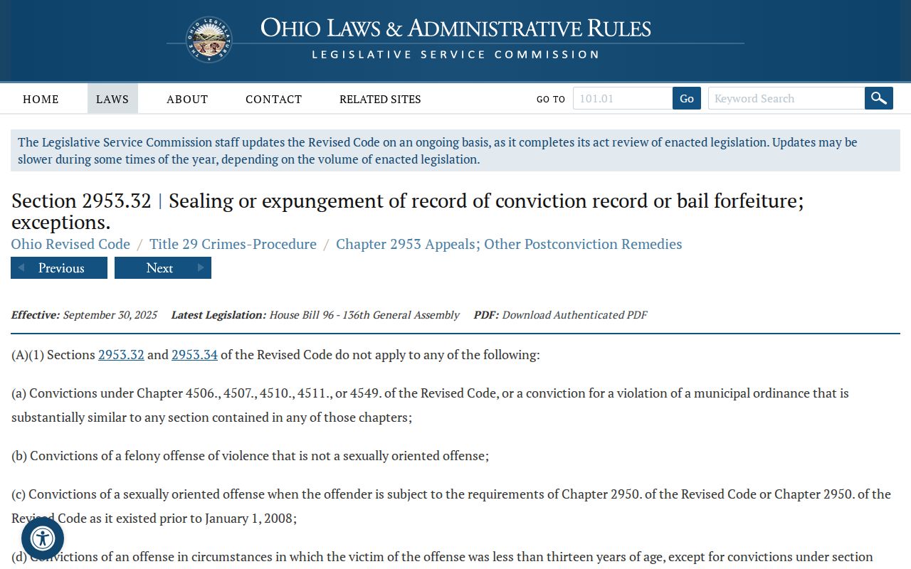 Jefferson County criminal docket sealing and expungement statute
