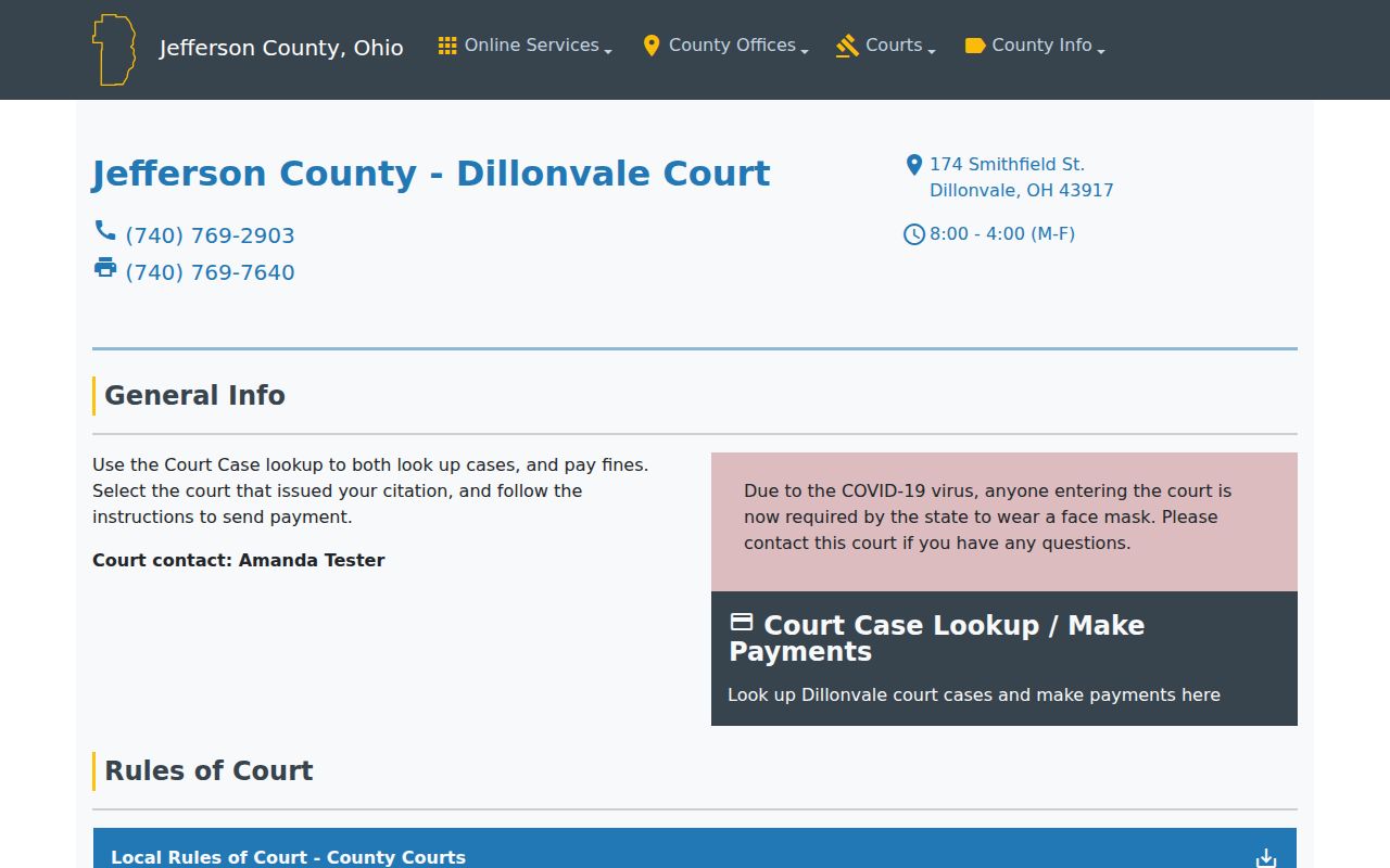 Toronto court docket shared Jefferson County Courts eServices context